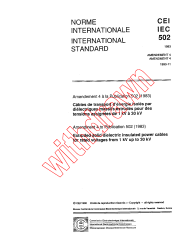 IEC 60502:1983/AMD4:1990
