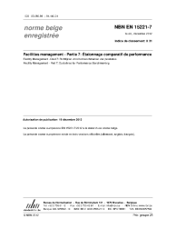 NBN EN 15221-7:2012