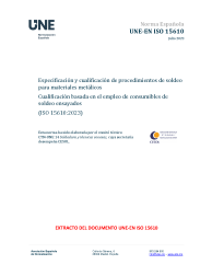 UNE-EN ISO 15610:2023