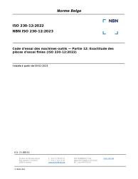 NBN ISO 230-12:2023