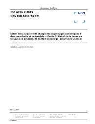 NBN ISO 6336-2:2021