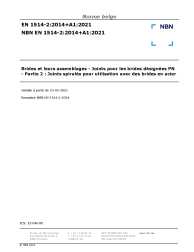 NBN EN 1514-2:2014+A1:2021