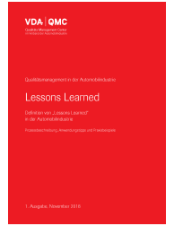 VDA Lessons Learned - Definition