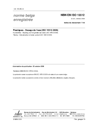 NBN EN ISO 15512:2009