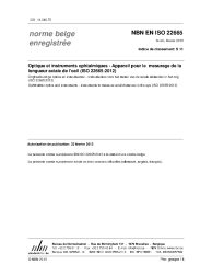 NBN EN ISO 22665:2013