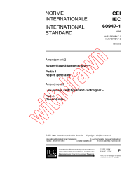 IEC 60947-1:1996/AMD2:1998