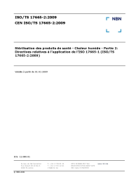 CEN ISO/TS 17665-2:2009