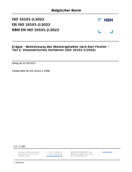 NBN EN ISO 10101-2:2022