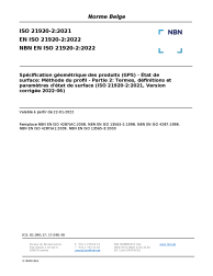 NBN EN ISO 21920-2:2022