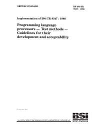 BS ISO TR 9547:1988