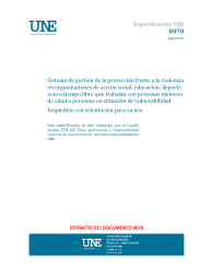 ESPECIFICACION UNE 0070:2022