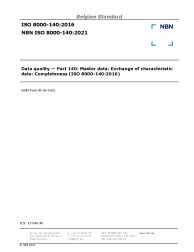 NBN ISO 8000-140:2021