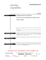 UNE-HD 60364-5-557:2014