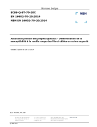 NBN EN 16602-70-20:2014