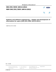 NBN ISO/IEC/IEEE 26514:2022