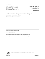 NBN EN 707+A1:2009