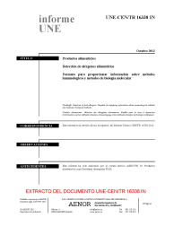 UNE-CEN/TR 16338:2012 IN