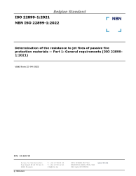 NBN ISO 22899-1:2022