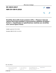 NBN EN 438-9:2018