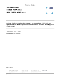 NBN EN ISO 9647:2022