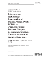 BS EN ISP 10610-1:1995