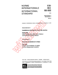IEC 60092-352:1979/AMD2:1994