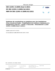 NBN EN ISO 22391-3:2009/A2:2021