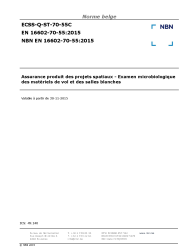 NBN EN 16602-70-55:2015