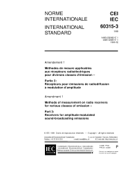 IEC 60315-3:1989/AMD1:1999