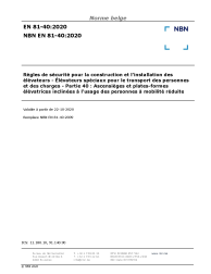 NBN EN 81-40:2020