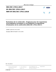 NBN EN ISO/IEC 17011:2018