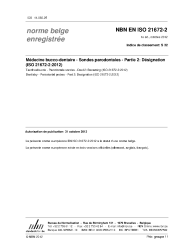 NBN EN ISO 21672-2:2012