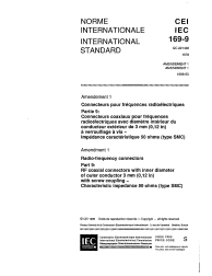 IEC 60169-9:1978/AMD1:1996