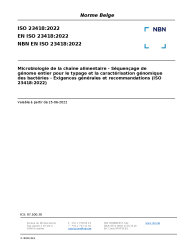 NBN EN ISO 23418:2022