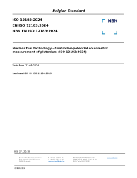 NBN EN ISO 12183:2024