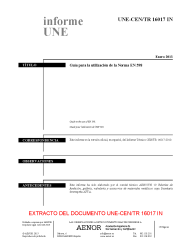 UNE-CEN/TR 16017:2013 IN