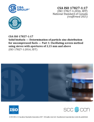 CSA ISO 17827-1:17 (R2021)