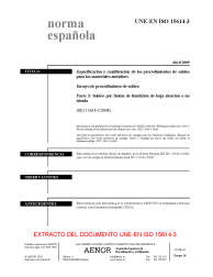 UNE-EN ISO 15614-3:2009