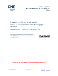 UNE-HD 60364-5-54:2015/A1:2023