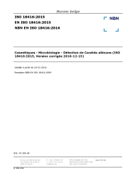 NBN EN ISO 18416:2016