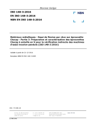 NBN EN ISO 148-3:2016