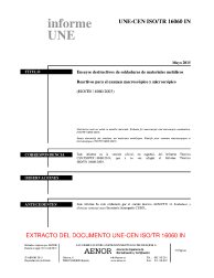 UNE-CEN ISO/TR 16060:2015 IN