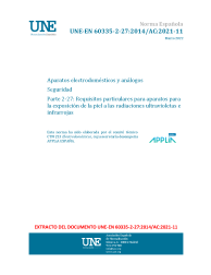 UNE-EN 60335-2-27:2014/AC:2021-11