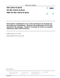 NBN EN ISO 15614-8:2016