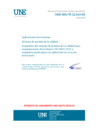 UNE-ISO/TS 22163:2018 EX