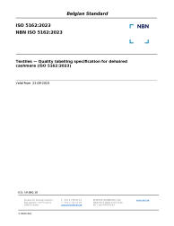 NBN ISO 5162:2023