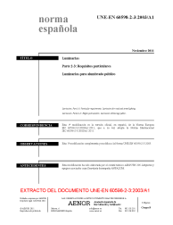 UNE-EN 60598-2-3:2003/A1:2011