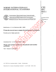 IEC 60884-1:1987/AMD1:1988