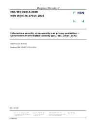 NBN ISO/IEC 27014:2021