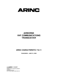 ARINC Characteristic 716-11:2003